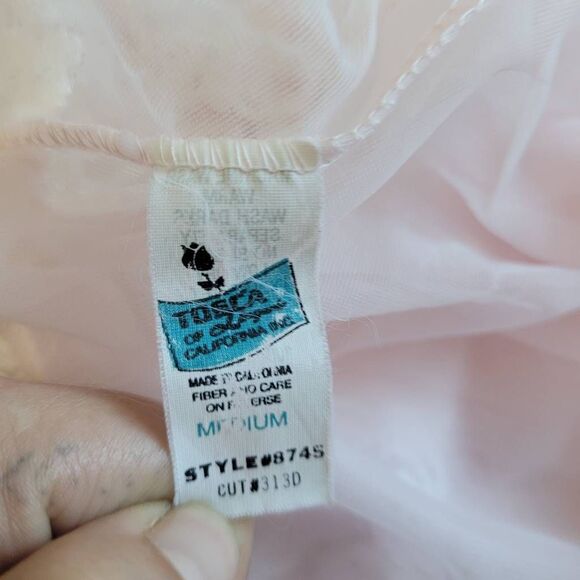 Vintage Tosca of California medium lace bodysuit teddy lingerie pastel coquette - Picture 12 of 13